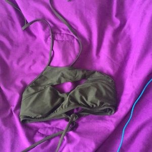 green bathing suit top